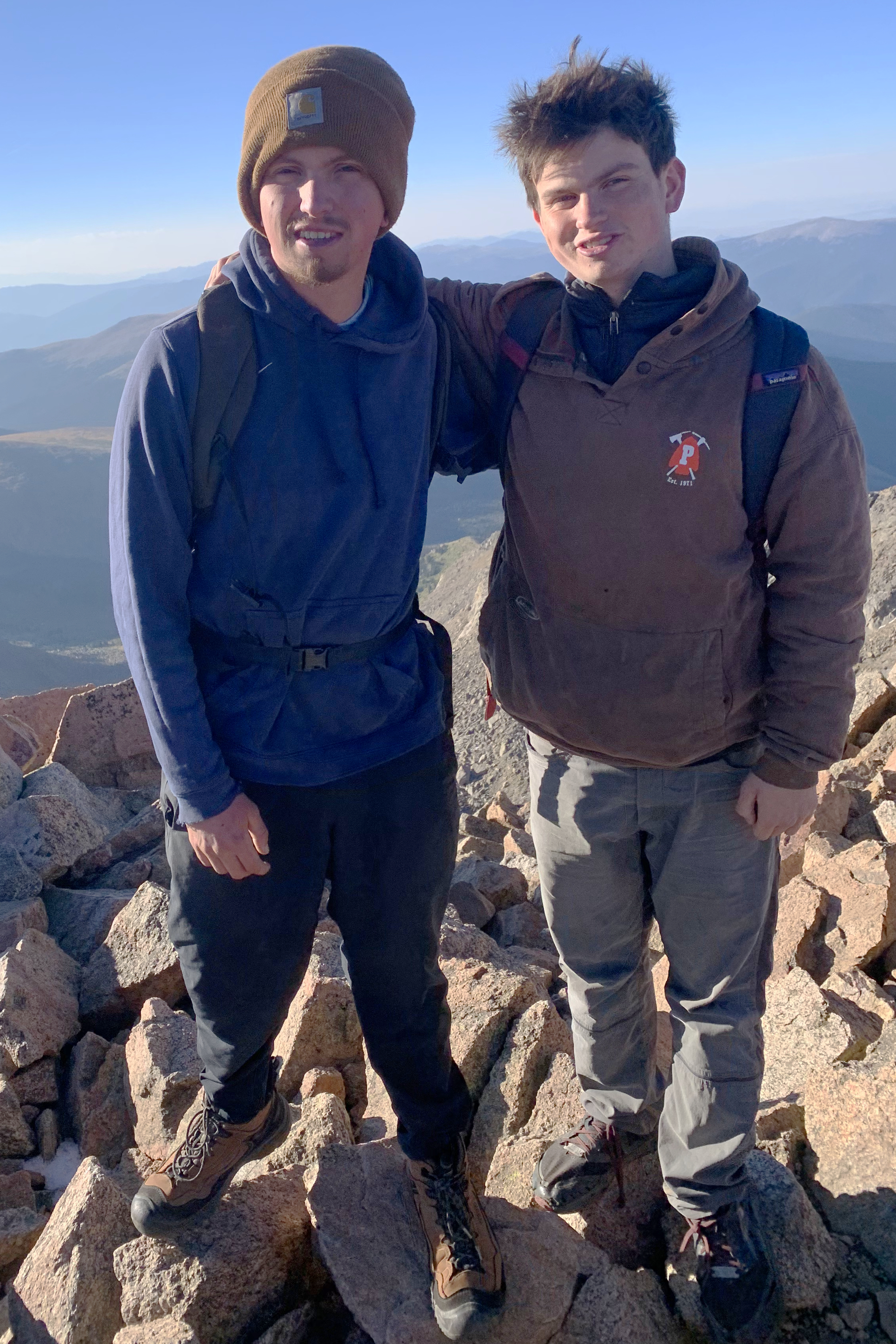 Will and Henry · summit of Mt. Bierstadt · Colorado 14er · 2025