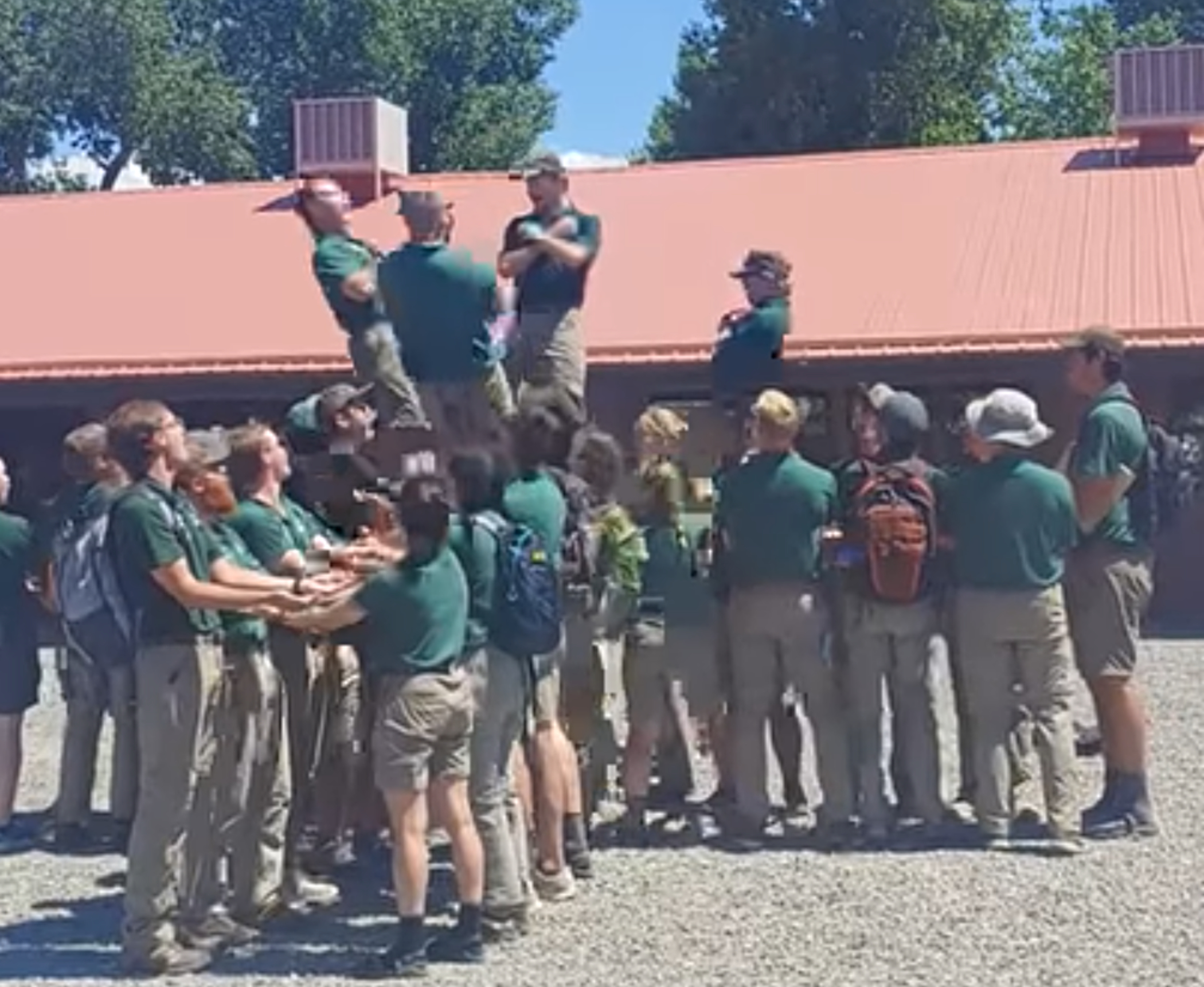 Philmont Rangers · Trust Fall · Camping Headquarters bell