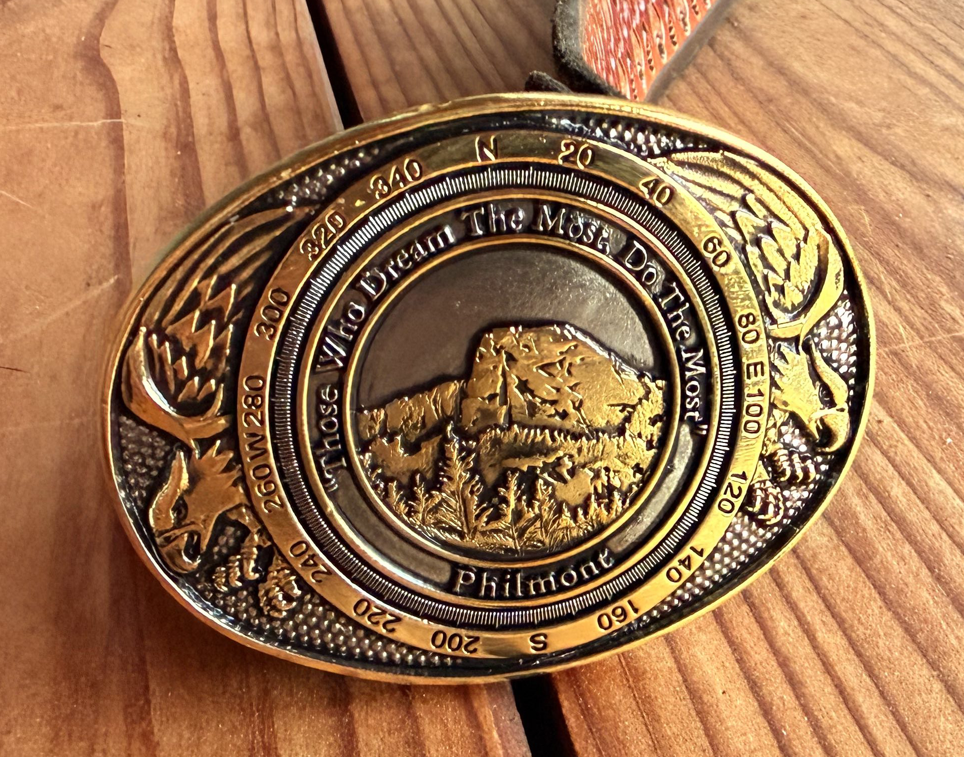 Eagle 2-Tone Compass Rose Buckle