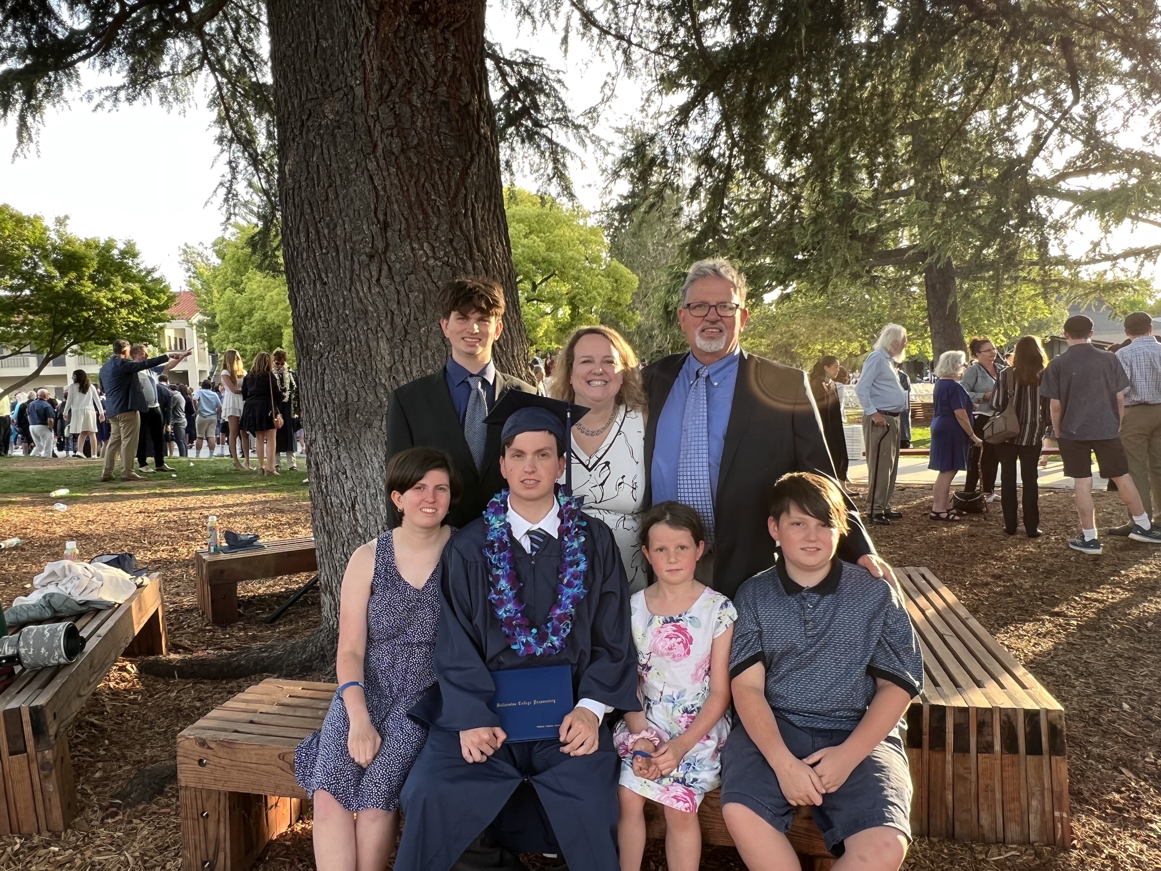 The Jennings family at Will's Bellarmine College Prep graduation · 2022