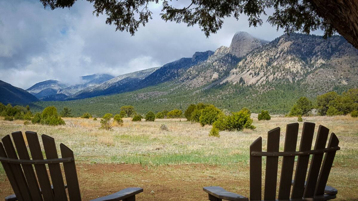 Ceremony field · two chairs under the tree · Tooth of Time