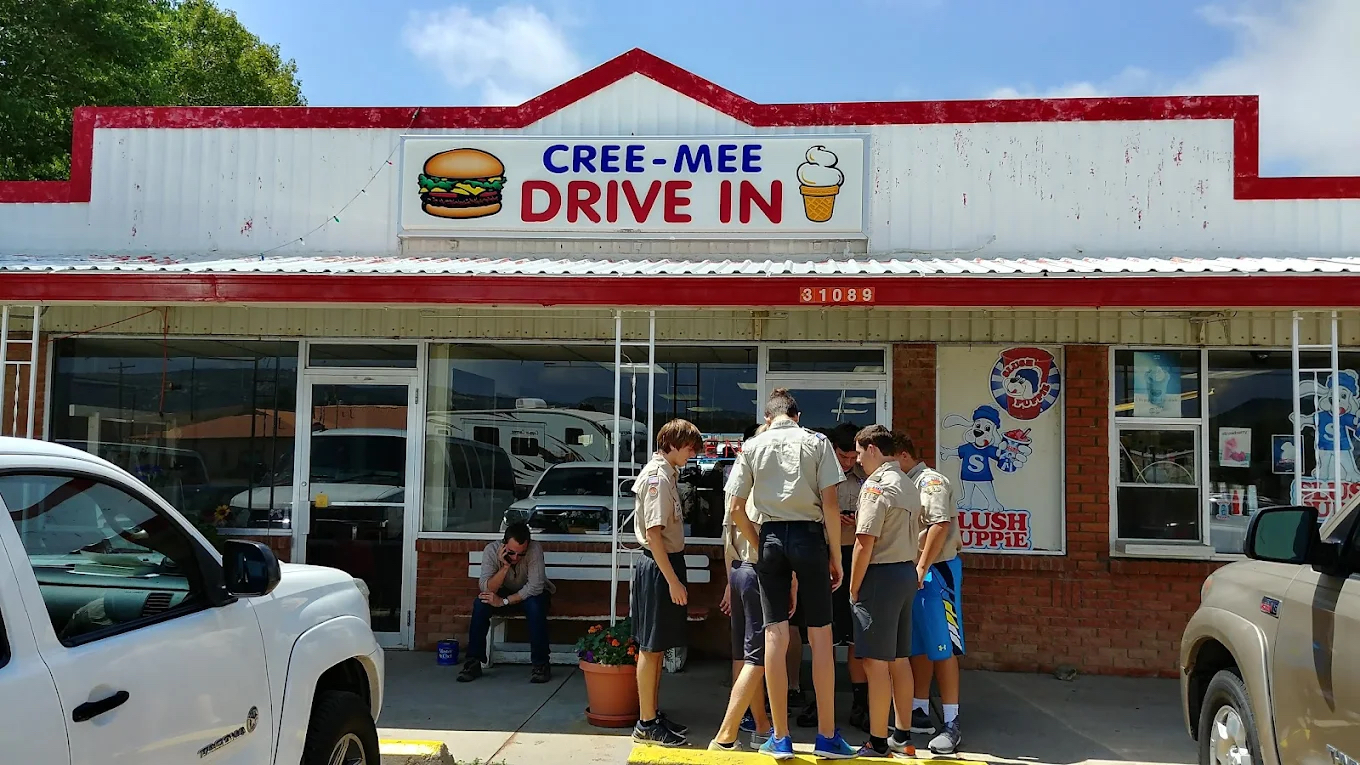 Cree-Mee Drive-In · scouts in uniform · Cimarron
